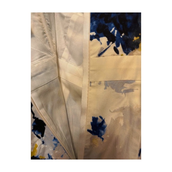 (4) J CREW Artistic Flower Strapless Multi-colored Midi Dress - Picture 5 of 11